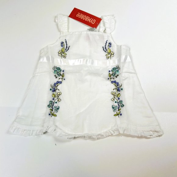 NWT Gymboree Girl Lavender Print Bike Short & Handkerchief Top Size 12-18 Mon. - Picture 3 of 6